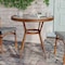 Flash Furniture Lourdes French Bistro 31.5in. Tbl, Blk and Wht PE Rattan, Glass Top, Bamboo Print Aluminum Frame SDA-AD641012-80-BKWH-NAT-GG - alternate 7