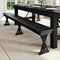Flash Furniture HERCULES 8FT x 12in Black Wash Antique Solid Pine Farmhouse Folding Bench w/Foldable Locking X-Legs XA-B-96X12-L-XLEGS-BW-GG - alternate 8