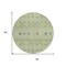 Homeroots 8' Sage Ivory And Teal Blue Round Geometric Washable Indoor Outdoor Area Rug 612168 - alternate 6