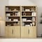 Manhattan Comfort Rivington 40in Bookcase Cabinet in Natural Oak - Set of 2 2-BC006-NA - alternate 1
