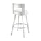 Armen Living Flynn 26in Swivel Counter Stool in Brushed Stainless Steel with White Faux Leather LCFLBABSWHI26 - alternate 6