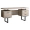 Homeroots 60" Taupe and Black Computer Desk With Three Drawers 333519 - alternate 1