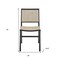 Homeroots Natural and Black Solid Wood Partially Open Back Dining Side Chair 653935 - alternate 6