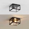 Jonathan Y Grayson 8" 1-Light Farmhouse Industrial Square Iron/Glass Case LED Flush Mount, Oil Rubbed Bronze JYL9553A - alternate 8