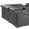 Homeroots Dark Gray Italian Leather Power Reclining U Shaped Eight Piece Corner Sectional With Console 632567 - alternate 11