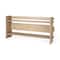 Homeroots 76" Natural and Brown Solid Wood Sled Console Table With Two Shelves 605652 - alternate 2