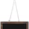 Homeroots 15" X 19" Brown Wood Hanging Chalkboard 642297 - alternate 6