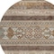 Homeroots 8' Chocolate And Gray Round Southwestern Washable Indoor Outdoor Area Rug 582814 - alternate 6