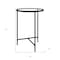 Homeroots 24" Black And Clear Glass And Steel Round End Table 543832 - alternate 8