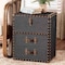 Baxton Studio Agatha Vintage Black Canvas 2-Drawer Storage Trunk 252-13965-ZORO - alternate 9