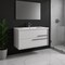 Homeroots 40" Off White Wood Floating Bathroom Vanity With White Sink And Two Drawers 624103 - alternate 5