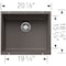 Blanco Precis 21" Single Bowl, Volcano Gray 527414 - alternate 3