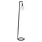 Homeroots 66" Black Reading Floor Lamp With Clear Seeded Glass Empire Shade 523561 - alternate 1