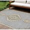 Homeroots 9' X 12' Gray Beige And Ivory Oriental Washable Indoor Outdoor Area Rug 598416 - alternate 1