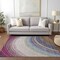 Homeroots 9' X 12' Beige Purple And Ivory Abstract Washable Indoor Outdoor Area Rug 577287 - alternate 4