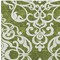 Homeroots 5' X 8' Green And Ivory Damask Washable Indoor Outdoor Area Rug 614426 - alternate 8