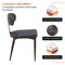 Leisuremod Dilenny Faux Leather Dining Chair - Modern Padded Side Chair with Steel Legs DC49BL - alternate 4