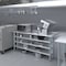 Amgood 14in D x 72in L Stainless Steel Table, Three Undershelves AMG WT-1472-3SH-Z - alternate 7