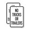 Signmission No Trucks Or Trailers, 18'' X 24'' 2 Signs, Heavy Gauge Aluminum, 2PK A-1824-2PACK-24934 - alternate 1