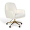 Martha Stewart Clara Upholstered Office Chair in Off White/Polished Brass CH-240231-1-CR-GLD-MS - alternate 1