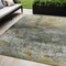 Homeroots 5' X 8' Olive Green Gold And Gray Abstract Washable Indoor Outdoor Area Rug 631450 - alternate 1