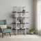 Homeroots Espresso Metal Four Tier Bookcase 333434 - alternate 4