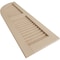 Ekena Millwork Rough Sawn 2 Equal Louver w/Quarter Round Arch Top Faux Wood Shutters, 18W x 78H 60 Low Side, PR SHULVQ18X78RSPR - alternate 7