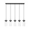 Z-Lite Fontaine 5 Light Linear Chandelier, Matte Black, 44.25 In W 7002P5-5L-MB - alternate 6