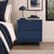 Manhattan Comfort Elara 18 in Solid Wood Nightstand in Midnight Blue (2-Drawer) NS1780-4 - alternate 6