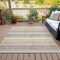 Homeroots 3' X 5' Gold And Silver Striped Washable Indoor Outdoor Area Rug 632209 - alternate 8