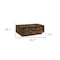 Homeroots 47" Brown and Black Melamine Veneer And Wood Coffee Table With Drawer And Shelf 490586 - alternate 6
