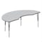 Correll Kidney TFL Activity Table, 72 in W, 36 in L, 19 in to 29 in H, Particleboard, Gray Granite A3672TF-KID-15-09-13 - alternate 1