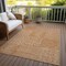 Homeroots 5' X 8' Copper And Ivory Geometric Washable Indoor Outdoor Area Rug 600775 - alternate 7
