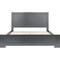 Homeroots Gray Inlaid Panels Wood Full Bed Frame 569353 - alternate 4