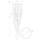 Euf Jateo, Chandelier, 16-Light, 24", Gold, Clear Glass 50102-020 - alternate 5