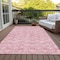 Homeroots 8' X 10' Pink And Ivory Geometric Washable Indoor Outdoor Area Rug 583381 - alternate 7