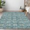 Homeroots 8' X 10' Teal Blue Gray And Gold Floral Washable Indoor Outdoor Area Rug 595994 - alternate 7