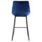 Elama 2 Piece Velvet Stripe Stitch Bar Chair in Royal Blue with Metal Legs ELM-222-1-BLU - alternate 3