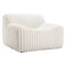 Homeroots 39" Cream Faux Fur And Upholstered Tufted Lounge Chair 564973 - alternate 8
