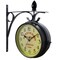 Bedford Clock Collection Double Sided Wall Clock Vintage Antique-Look Mount Station Clock BED8018 - alternate 3