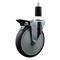 Service Caster 6'' Thermoplastic Rubber Swivel 1-3/8'' Expanding Stem Caster with Brake SCC-EX20S614-TPRB-PLB-138 - alternate 1