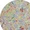 Homeroots 8' Gray Fern Green And Artichoke Green Round Paisley Washable Indoor Outdoor Area Rug 588614 - alternate 6
