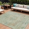 Homeroots 8' X 10' Sage And Copper Medallion Washable Indoor Outdoor Area Rug 615737 - alternate 1