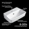 Whitehaus Collection Britannia Rectangular Wall Mount Basin with Single Hole Drill B-DE14 - alternate 5