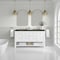 James Martin Vanities Breckenridge 60" Double Vanity, Bright White, w/ 3 CM Phantome Eclos Top 330-V60D-BW-3PHT - alternate 4