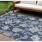 Homeroots 8' X 10' Navy Blue Sky Blue And Ivory Floral Indoor Outdoor Area Rug 550240 - alternate 9