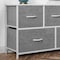 Flash Furniture Harris 5 Drawer Vertical Storage Dresser with White Cast Iron Frame, White Wood Top and Gray Easy P WX-5L206-W-WH-GR-GG - alternate 8