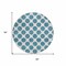 Homeroots 8' Teal Blue And Ivory Round Polka Dot Washable Indoor Outdoor Area Rug 614943 - alternate 5