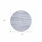 Homeroots 8' Sky Blue Round Striped Washable Indoor Outdoor Area Rug 608126 - alternate 6