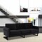 Leisuremod Lincoln 3-Seater Velvet or Leather Sofa with Stainless Steel Base LAB83BL - alternate 7